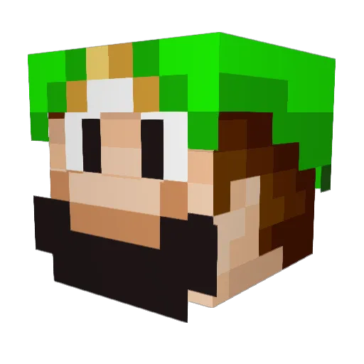 YUUGAmine Minecraft avatar head, 3D render