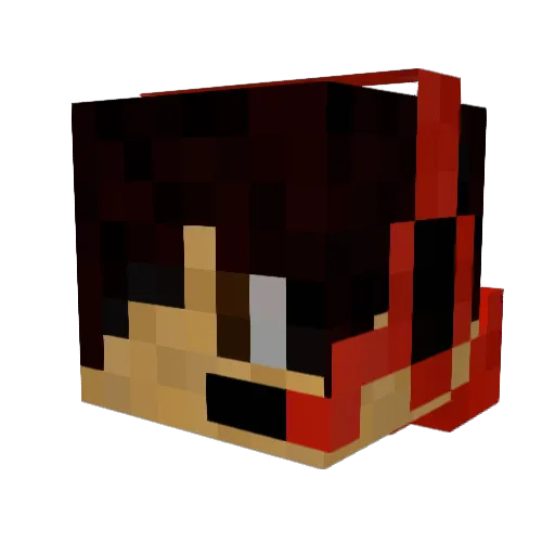 YUUKIIIIIII Minecraft avatar head, 3D render