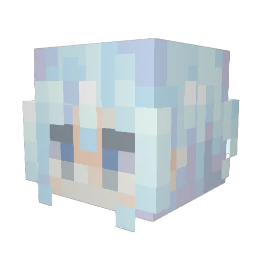 YUYICAI Minecraft avatar head, 3D render
