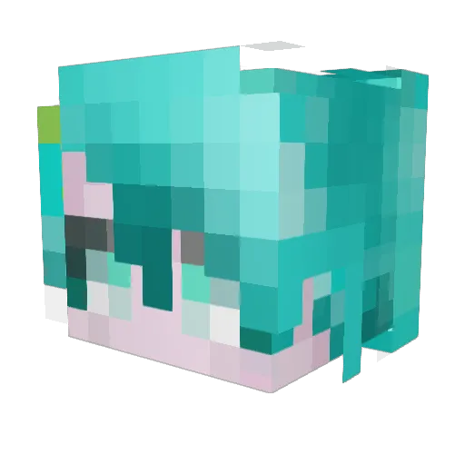 YUYUUU55 Minecraft avatar head, 3D render