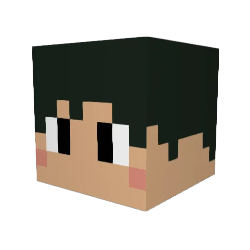 YUZU0116 Minecraft avatar head, 3D render
