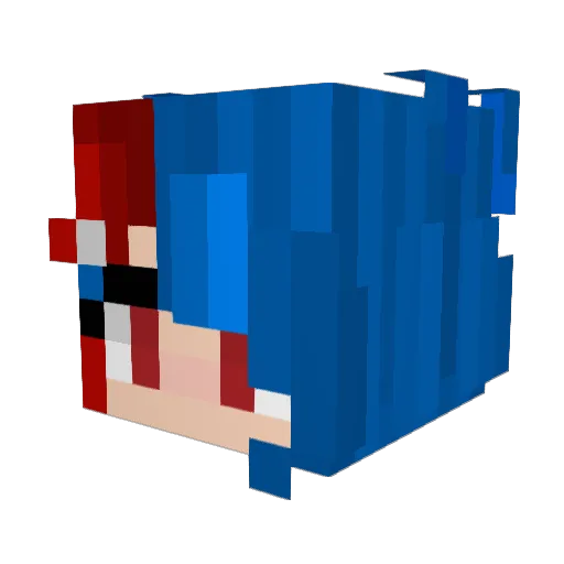 YUZi_YoKo Minecraft avatar head, 3D render