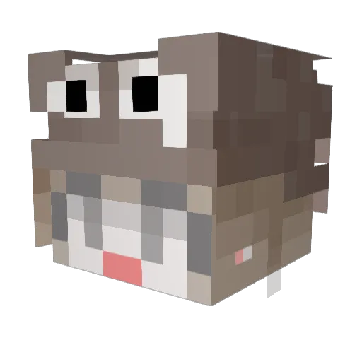 YU__JU Minecraft avatar head, 3D render
