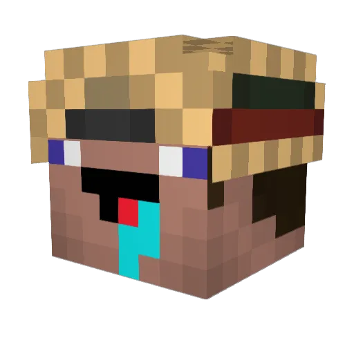 YVMINIBAK Minecraft avatar head, 3D render