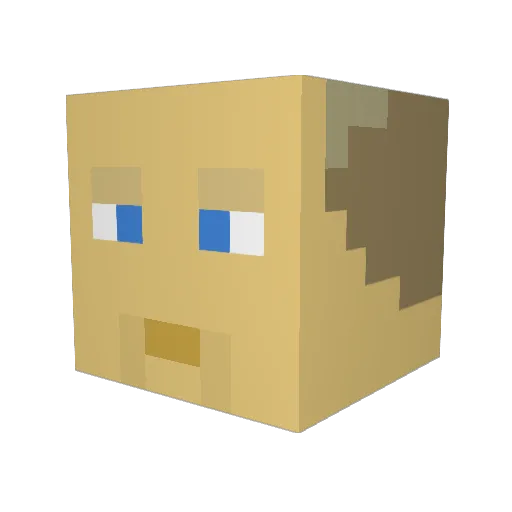YWNightmare Minecraft avatar head, 3D render