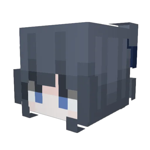 YWQCN Minecraft avatar head, 3D render