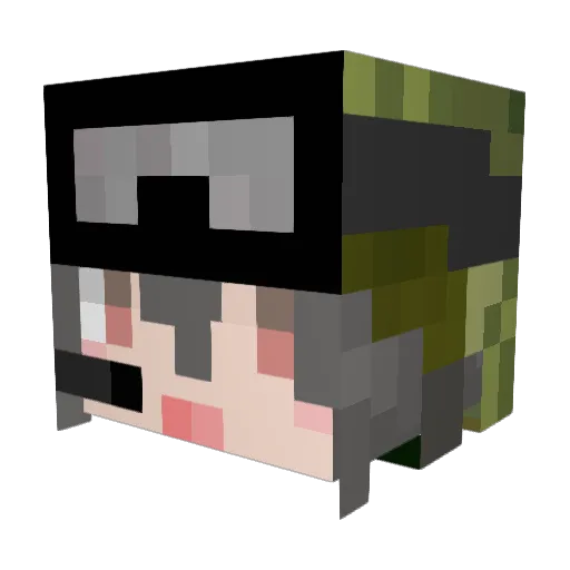YWagasi Minecraft avatar head, 3D render