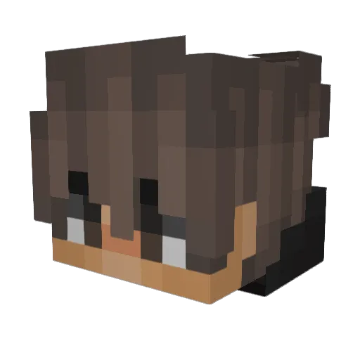 YXND3L Minecraft avatar head, 3D render