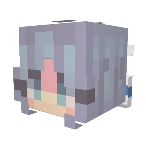 YXNwZQ Minecraft avatar head, 3D render