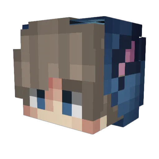 YXTG Minecraft avatar head, 3D render