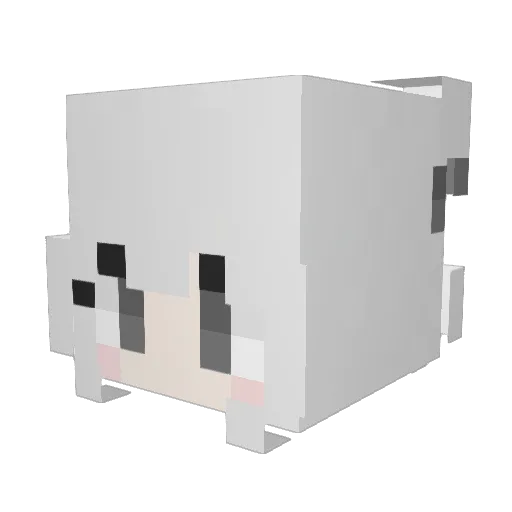 YX_Boy Minecraft avatar head, 3D render