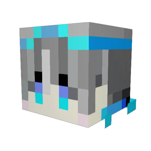 YYDP Minecraft avatar head, 3D render