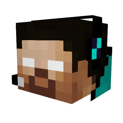 YYH0605 Minecraft avatar head, 3D render