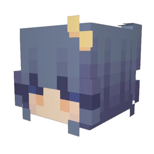 YYS0012 Minecraft avatar head, 3D render
