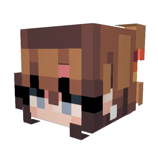 YYSX Minecraft avatar head, 3D render