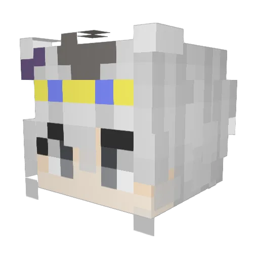 YYTpoet Minecraft avatar head, 3D render