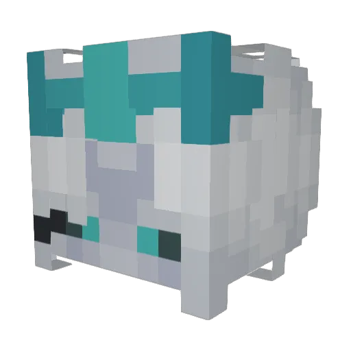 YYUM1 Minecraft avatar head, 3D render