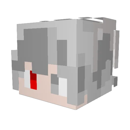 YYYlong Minecraft avatar head, 3D render
