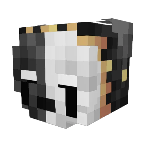 YY_7 Minecraft avatar head, 3D render