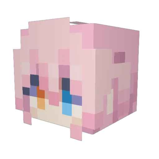 YYoje Minecraft avatar head, 3D render