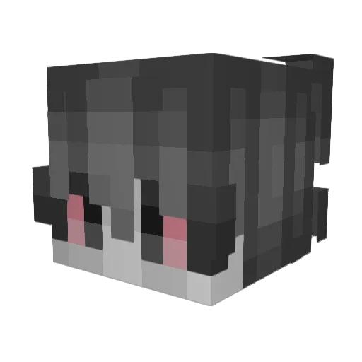 YYona Minecraft avatar head, 3D render