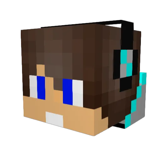YZ96G4MEZ Minecraft avatar head, 3D render