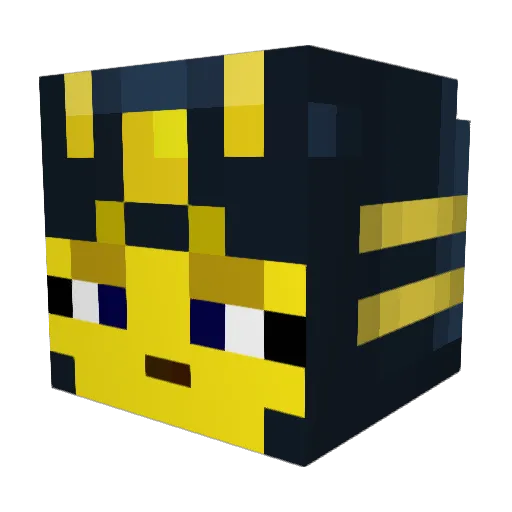 YZENK Minecraft avatar head, 3D render
