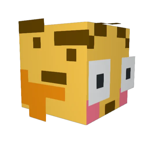 YZF_TW Minecraft avatar head, 3D render