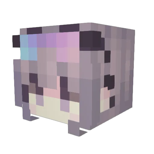 YZTKM Minecraft avatar head, 3D render