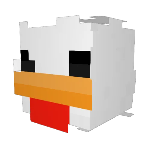 YZac Minecraft avatar head, 3D render