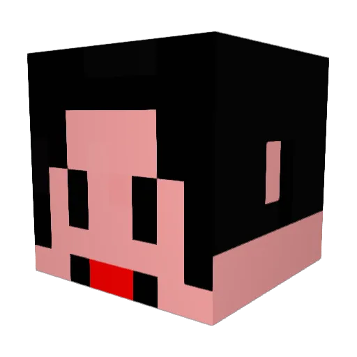 Y_AMADA Minecraft avatar head, 3D render