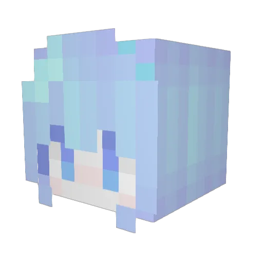 Y_ChenYi Minecraft avatar head, 3D render