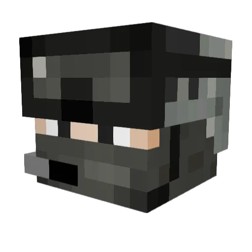 Y_DanBai Minecraft avatar head, 3D render