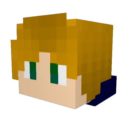 Y_E_H_A Minecraft avatar head, 3D render