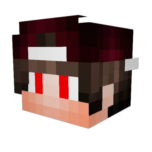 Y_FiKs_T Minecraft avatar head, 3D render