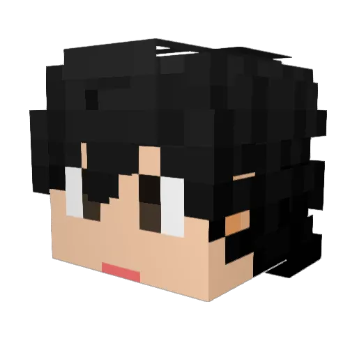 Y_H_Box Minecraft avatar head, 3D render