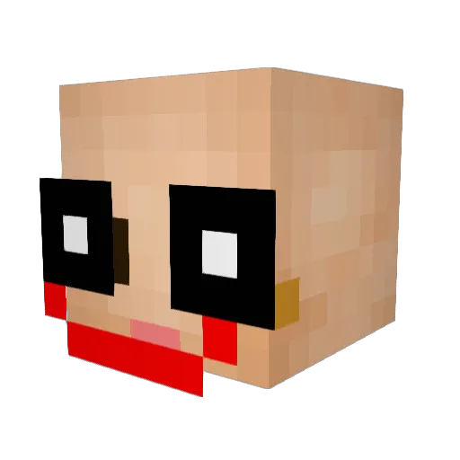 Y_J_K Minecraft avatar head, 3D render