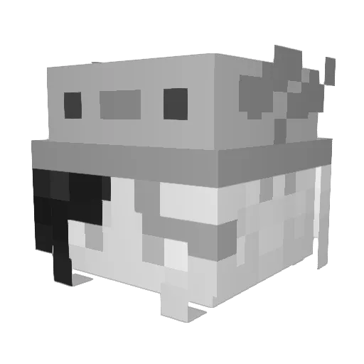 Y_Jul Minecraft avatar head, 3D render