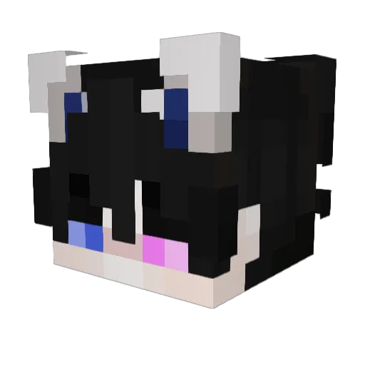 Y_Ka Minecraft avatar head, 3D render