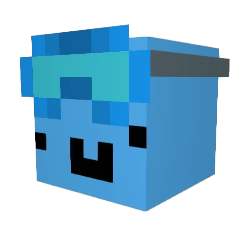 Y_X__ Minecraft avatar head, 3D render