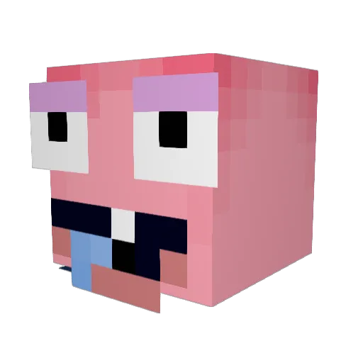 Y_c_letigre Minecraft avatar head, 3D render