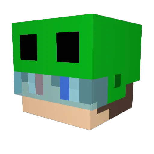 Y_kiruyan Minecraft avatar head, 3D render