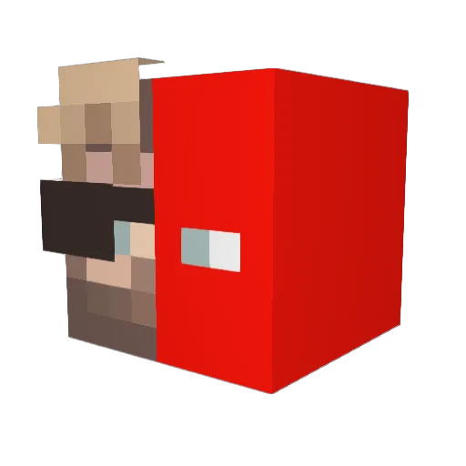 Y_u_no_notch Minecraft avatar head, 3D render
