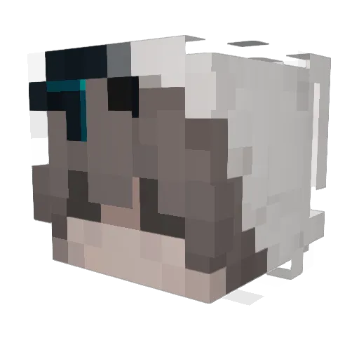 Y_yran Minecraft avatar head, 3D render