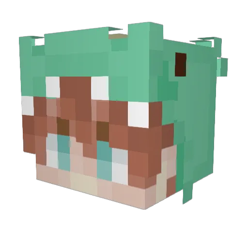 Y_zhilei Minecraft avatar head, 3D render