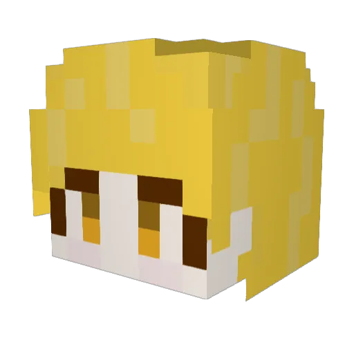 Ya1024 Minecraft avatar head, 3D render