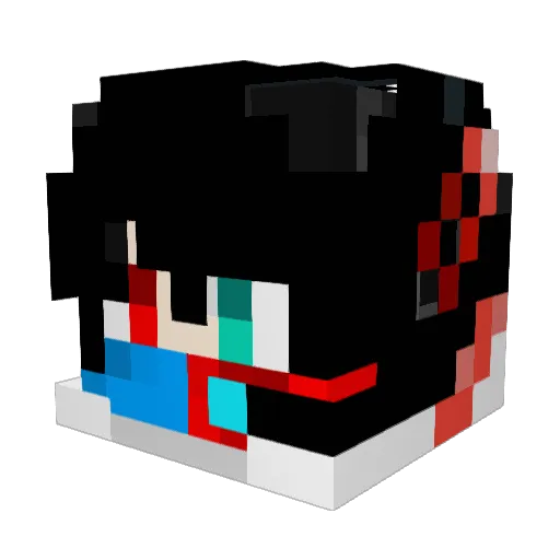 Ya17han Minecraft avatar head, 3D render