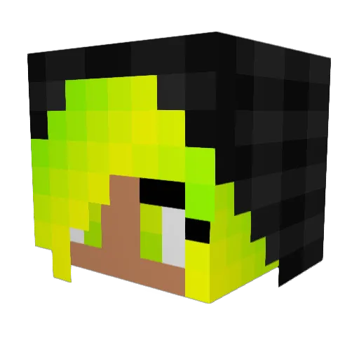 YaBeJs Minecraft avatar head, 3D render