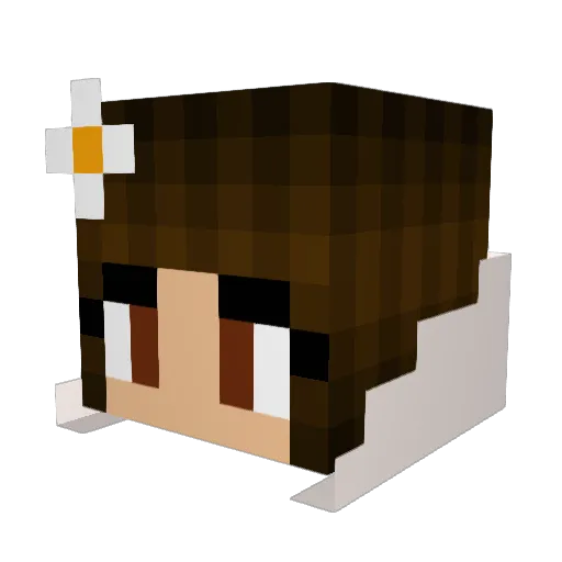 YaBoiAmanda Minecraft avatar head, 3D render