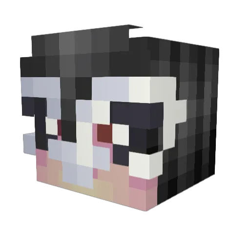 YaBoiBunt Minecraft avatar head, 3D render